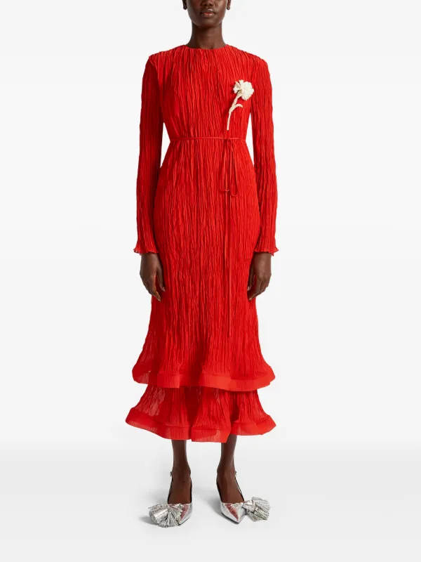 ワンピース ERDEM LONG DRESS ERDEM long-sleeve Gown | Green | FARFETCH