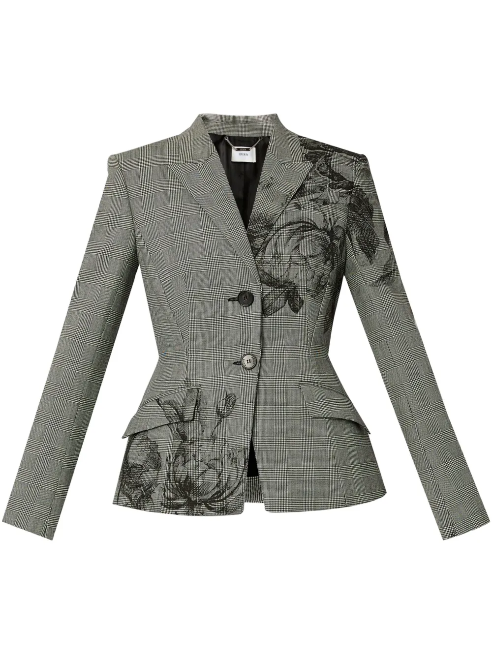 floral-print blazer