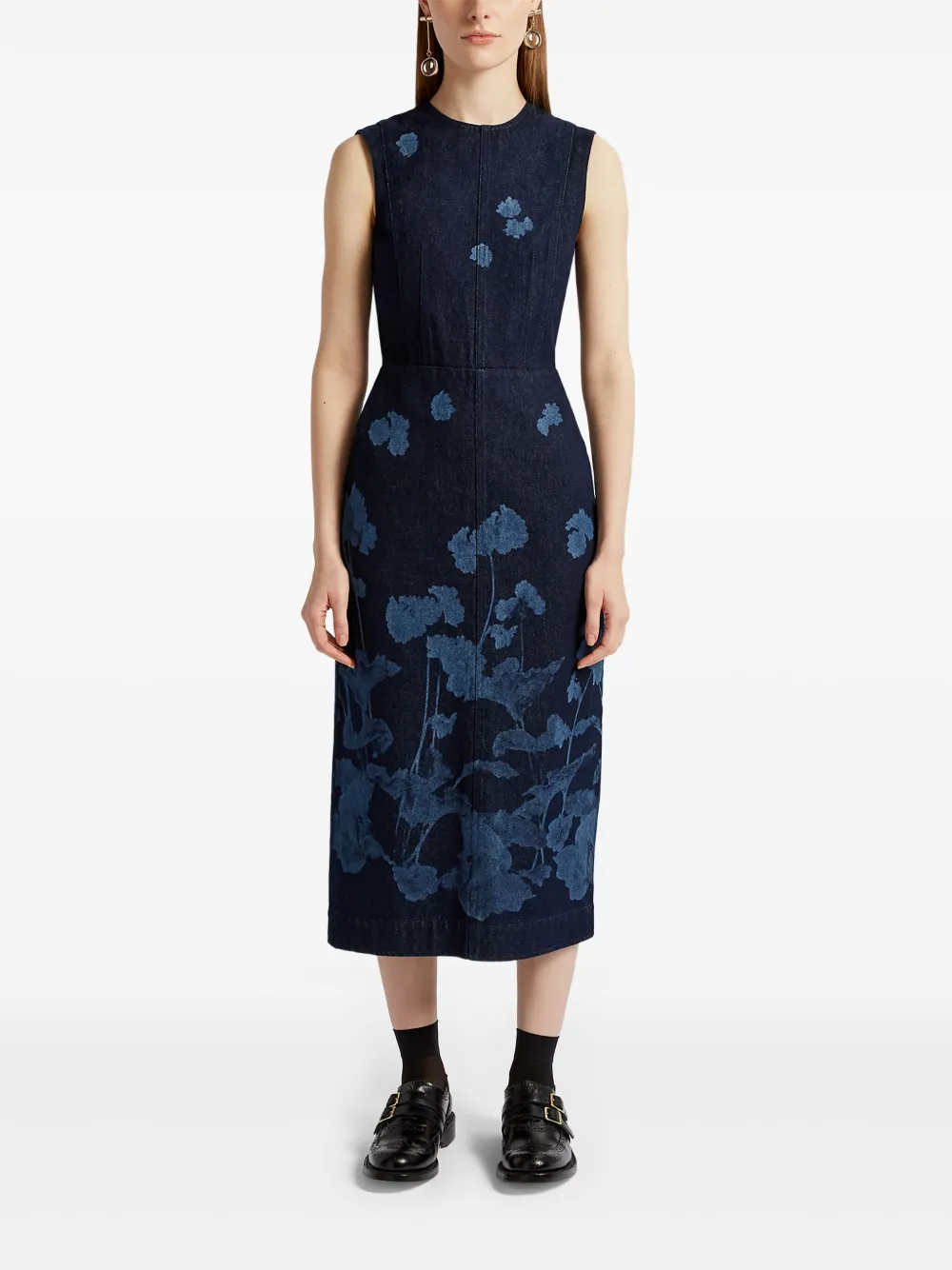 ERDEM Mouwloze midi-jurk - Blauw