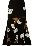 ERDEM A-line midi skirt - Black