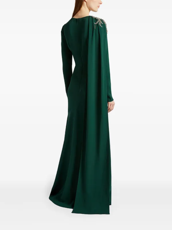 ワンピース ERDEM LONG DRESS ERDEM long-sleeve Gown | Green | FARFETCH