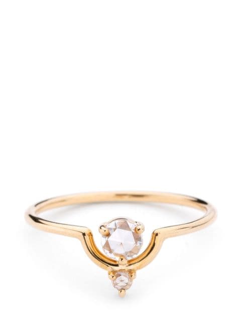 WWAKE 14kt yellow gold Nestled diamond ring