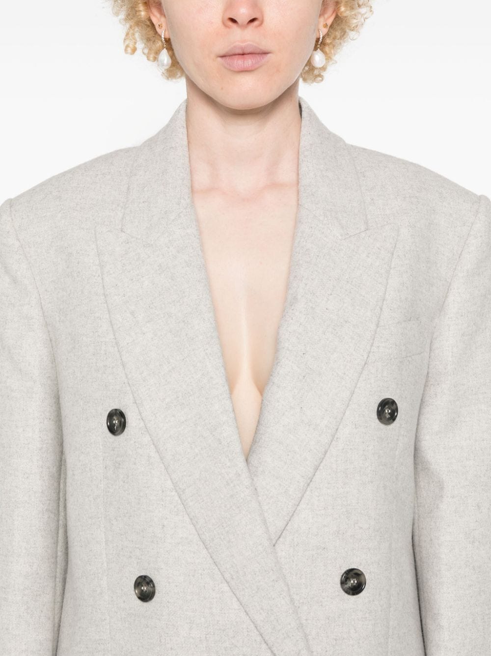 Shop Iceberg Mélange-effect Blazer In Grau