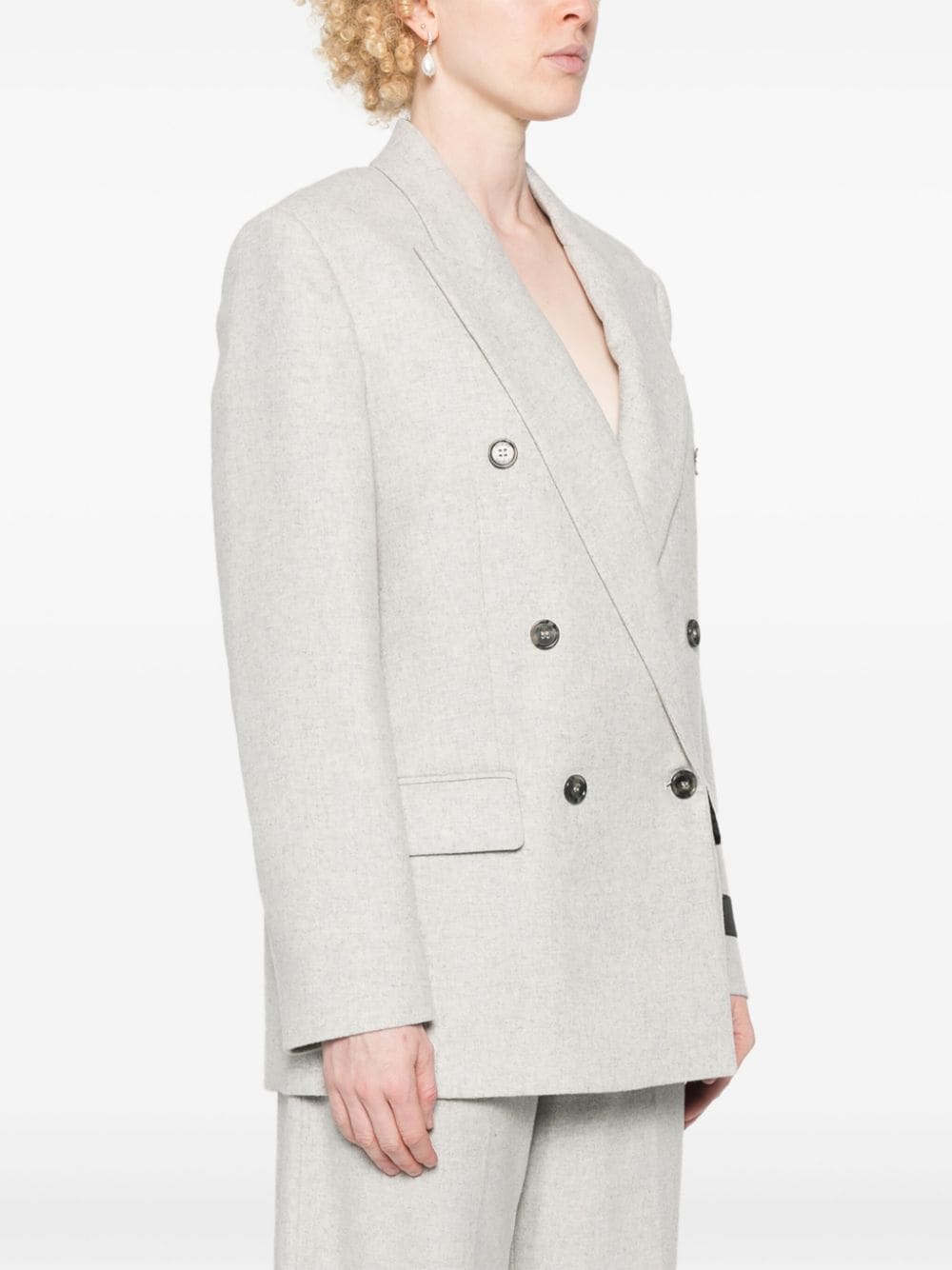 Shop Iceberg Mélange-effect Blazer In Grau