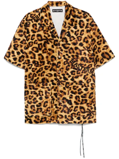 Mastermind Japan camisa con estampado de leopardo