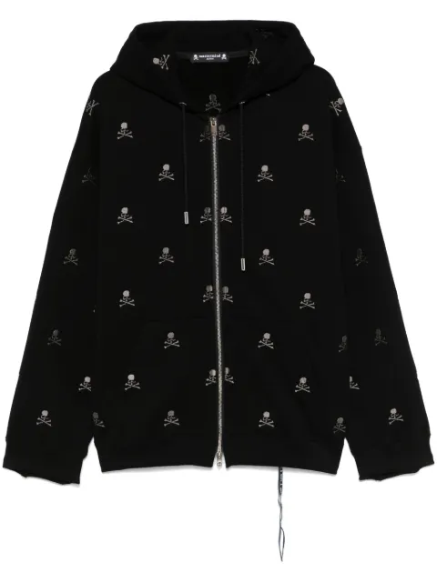 Mastermind Japan skull-embroidered hoodie