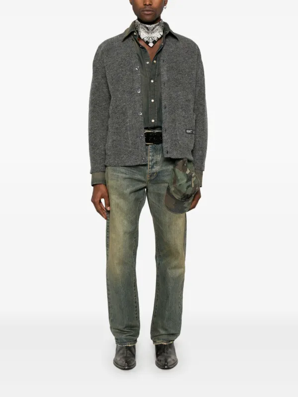 ネイバーフッド モヘアカーディガン グレー Mサイズ NEIGHBORHOOD グレー カーディガン