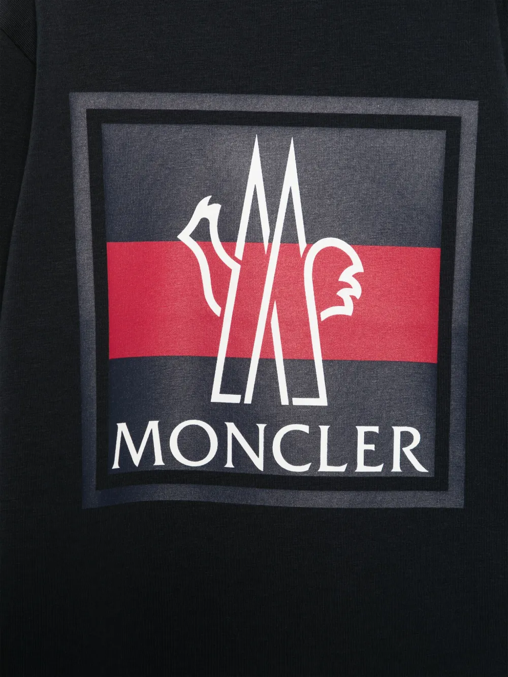 Moncler Enfant T-shirt met logopatroon en lange mouwen Blauw