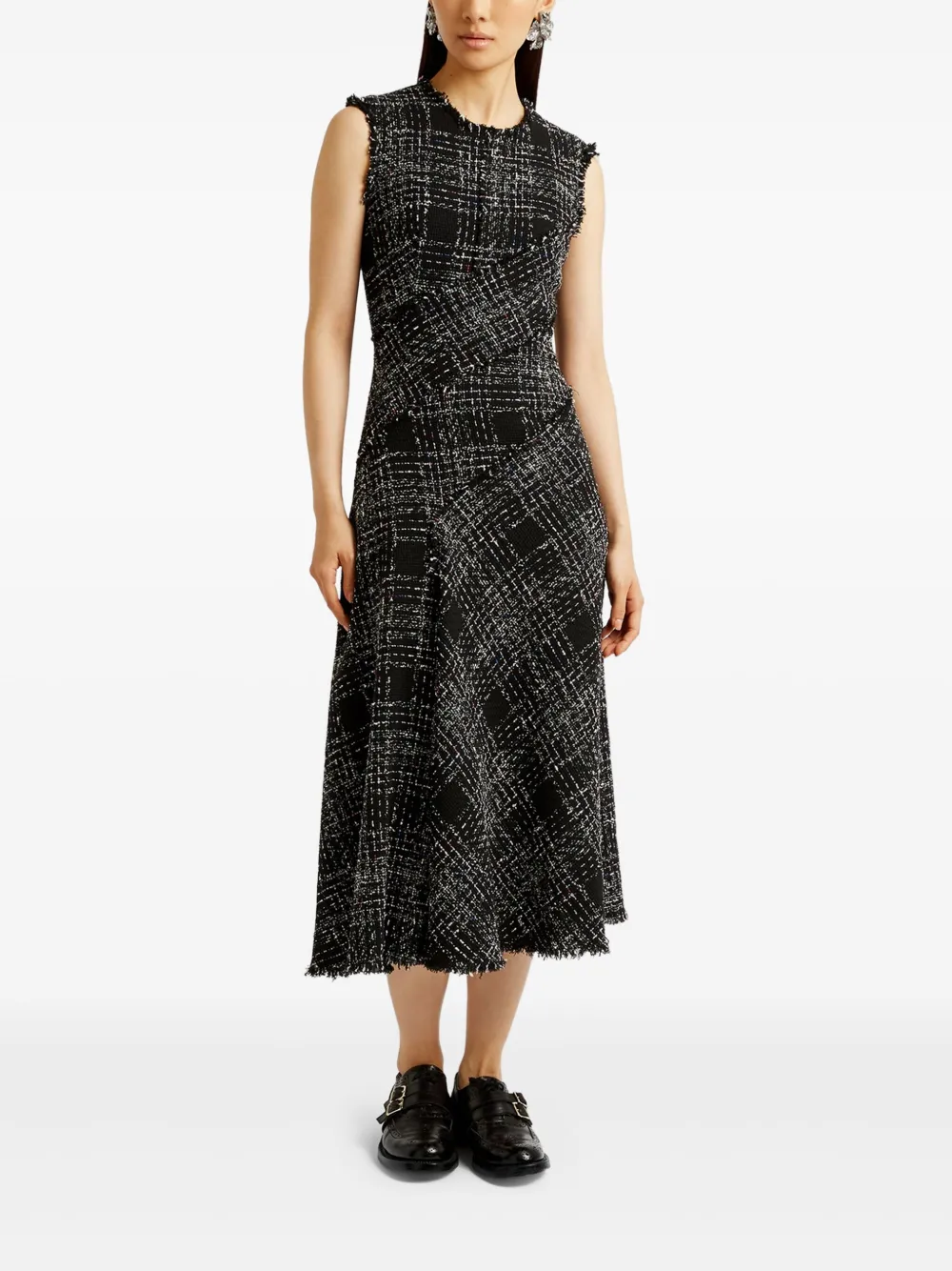 ERDEM a-line midi dress - Zwart