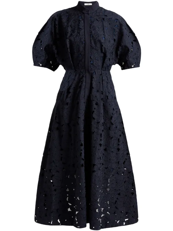 ■ERDEM (アーデム) コットンシャツドレス ERDEM シャツドレス | ブルー | FARFETCH JP