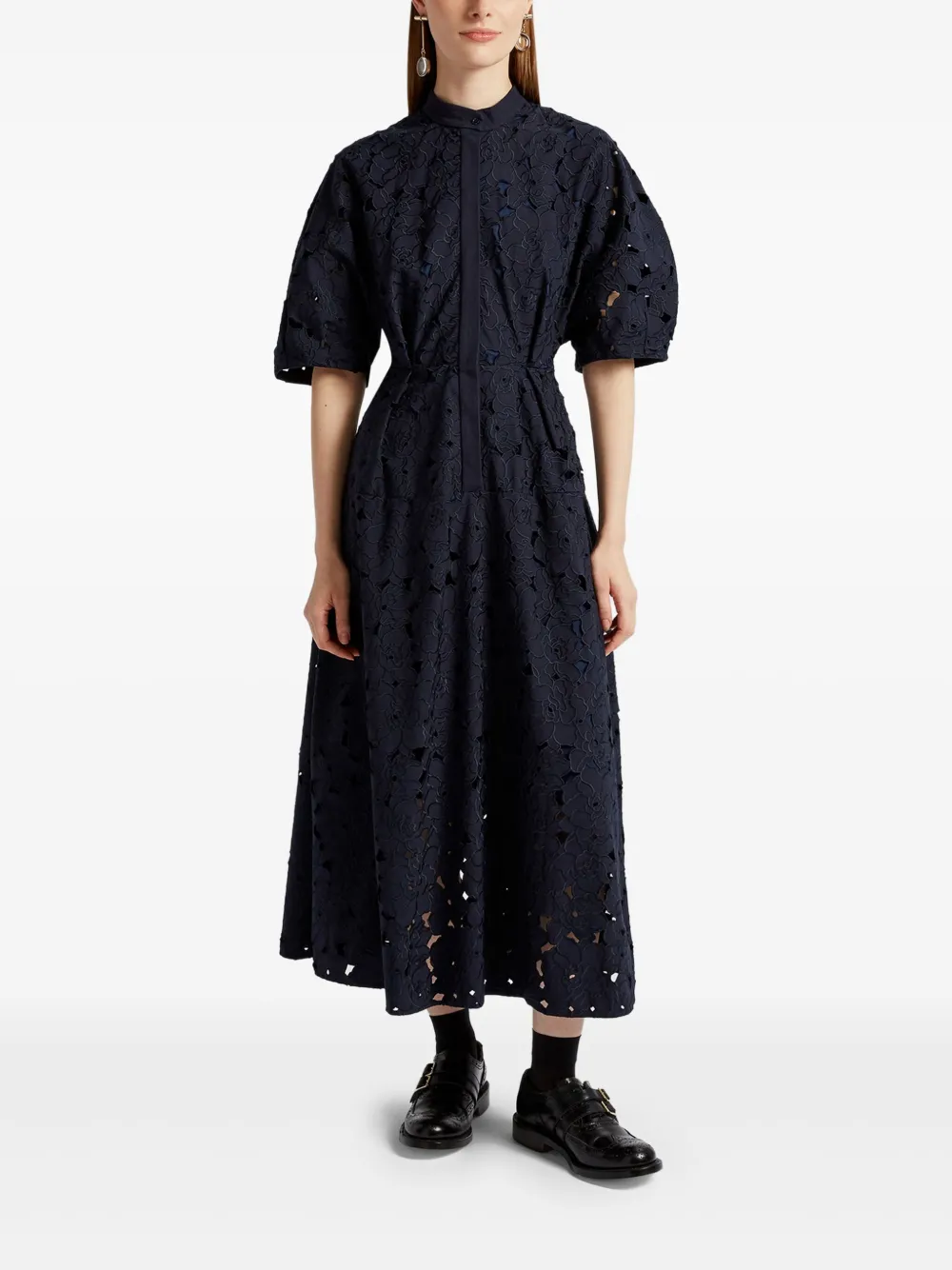 ERDEM midi shirt dress - Blauw