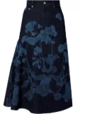 ERDEM draped midi skirt - Blue