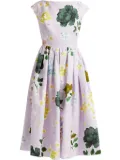 ERDEM boat-neck midi dress - Purple