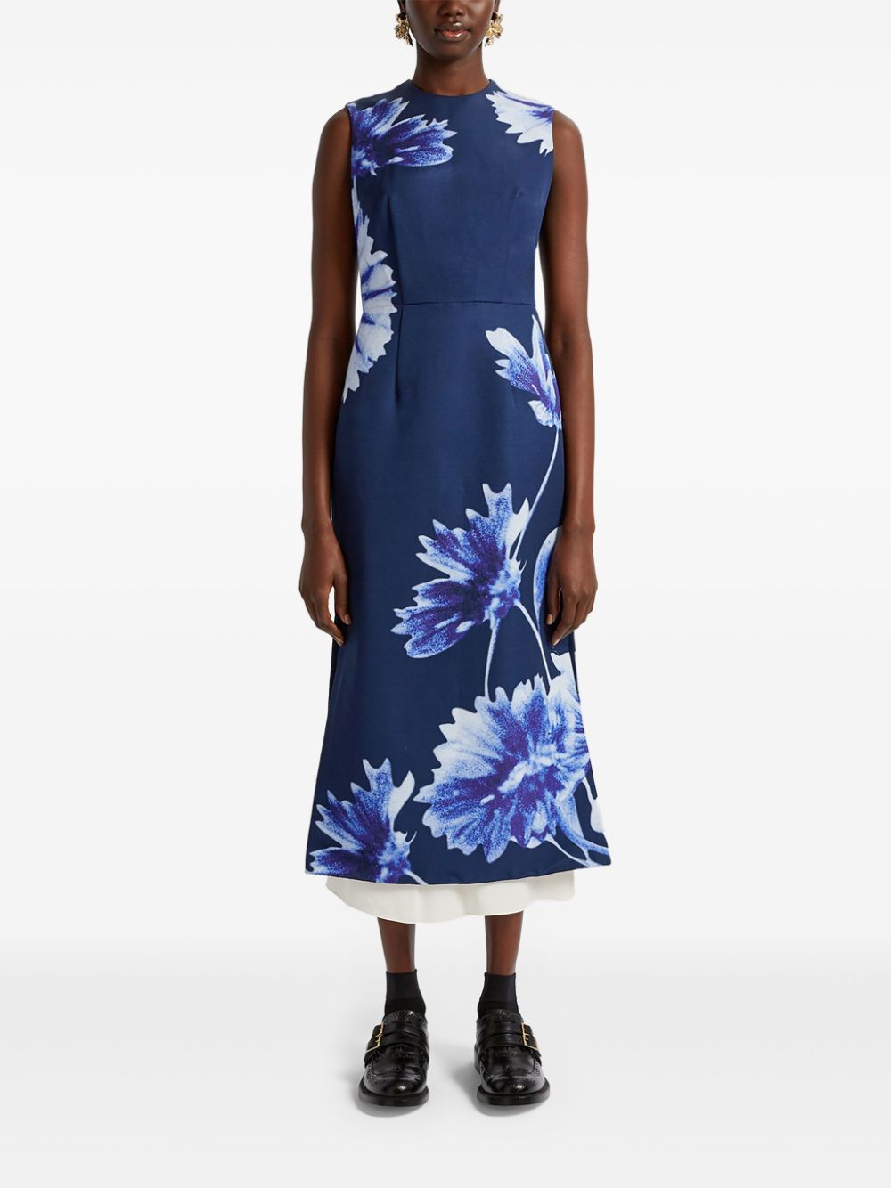 ERDEM sleeveless midi dress - Blue