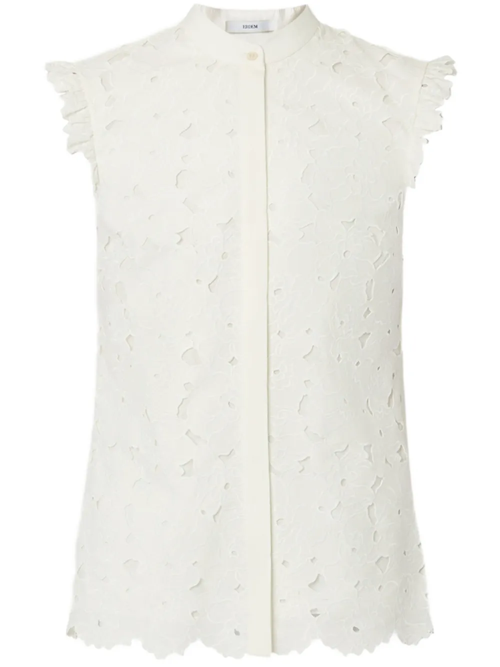 Erdem Hemd Mit Volants In Weiss