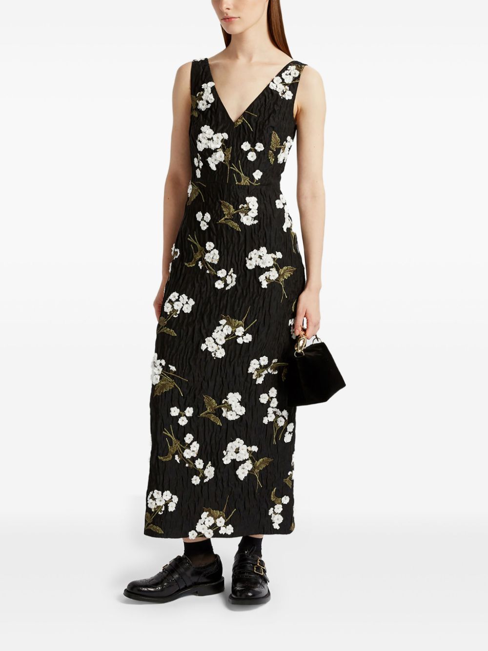 ERDEM sleeveless midi dress - Black