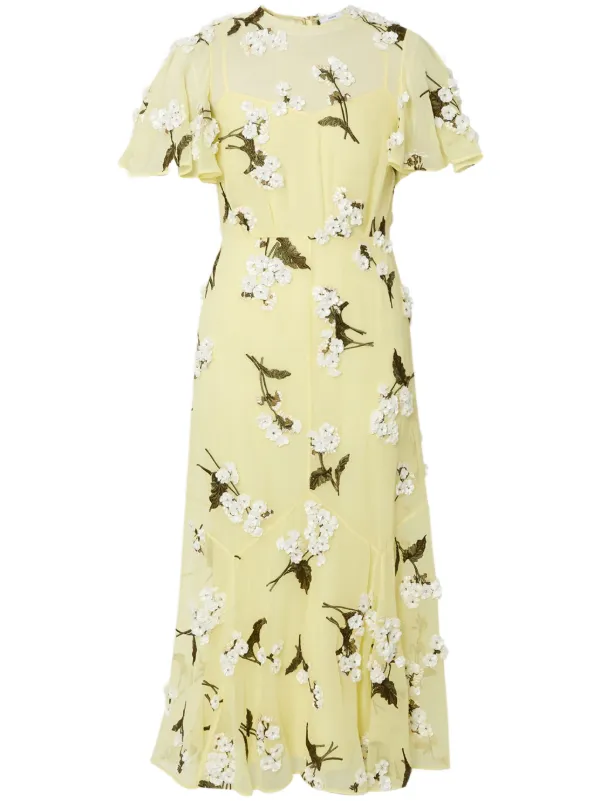 knee length dresses for ladies Lemon Blossom Midi Dress– Teuta Matoshi main image 1