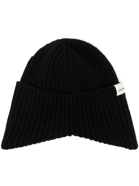 Emporio Armani ribbed beanie Men