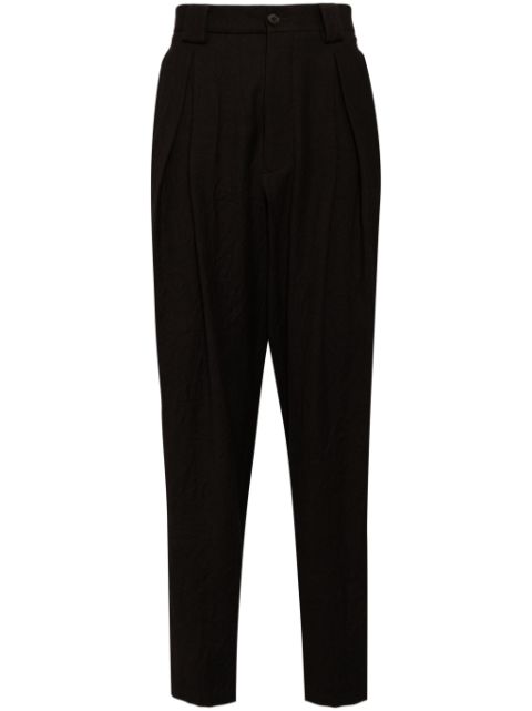 Giorgio Armani single-pleat flannel trousers Men