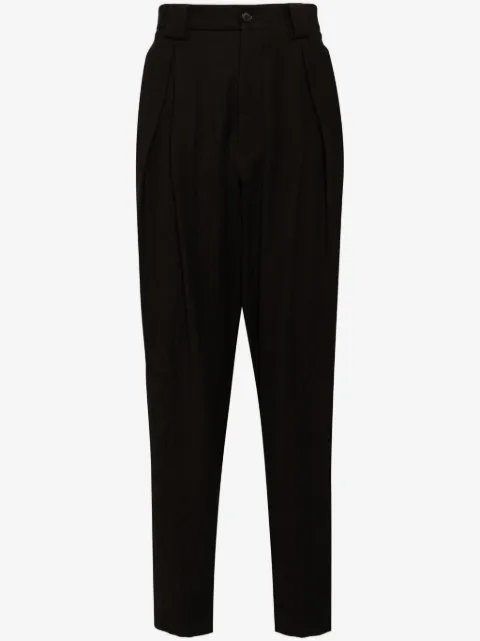Giorgio Armani single-pleat flannel trousers
