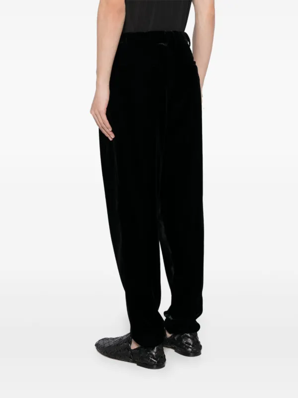 GIORGIO ARMANI ジョルジオ アルマーニ ベルベットパンツ 黒 Giorgio Armani ベルベット パンツ | ブラック | FARFETCH JP