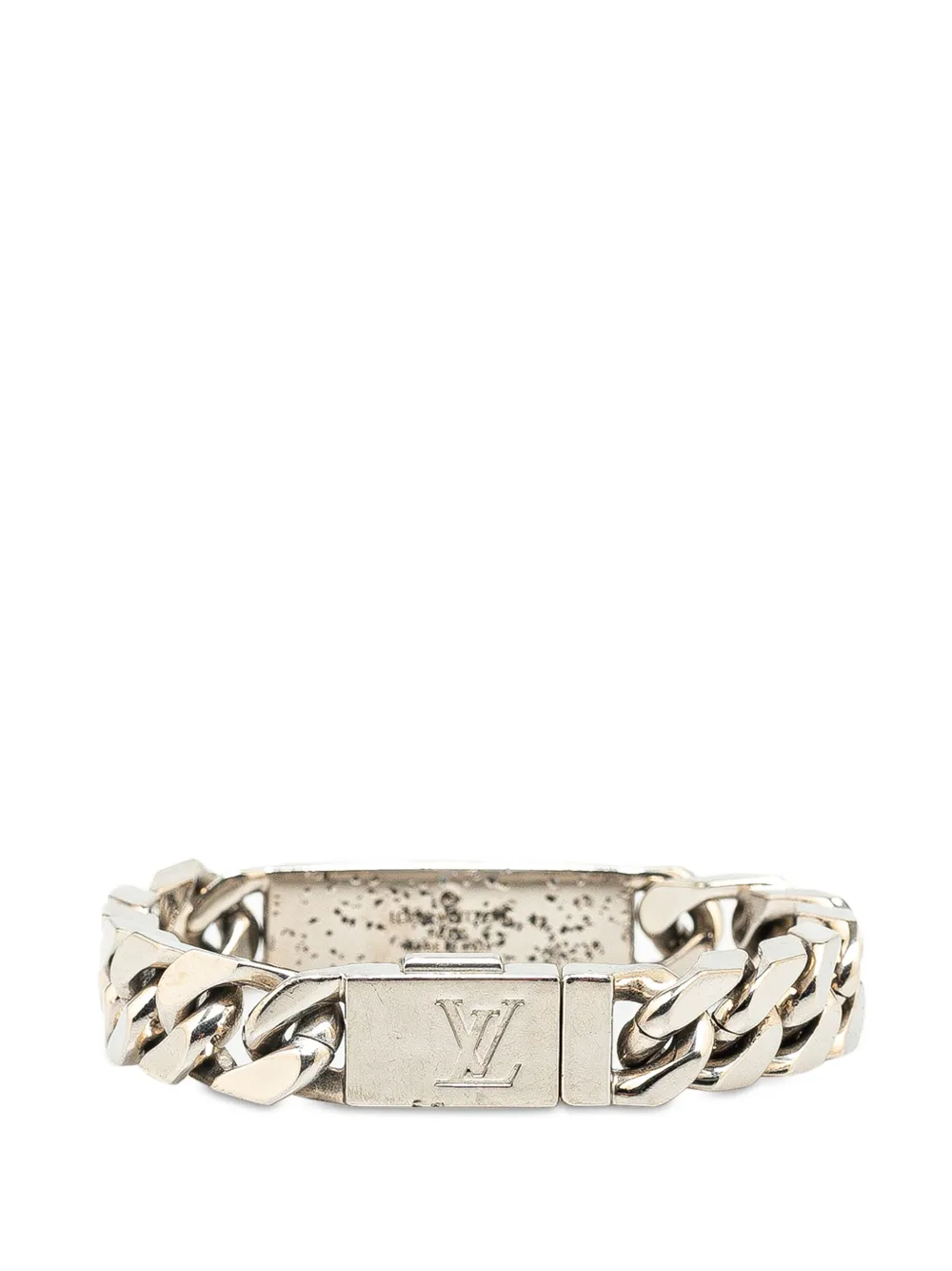 Louis Vuitton Pre-Owned 2000s Palladium Plated Monogram schakelarmband - Zilver