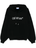 Off-White logo-print hoodie - Black