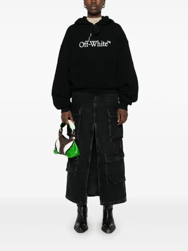Off-White ロゴ パーカー | ブラック | FARFETCH JP