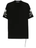 Mastermind World logo-appliqué T-shirt - Black