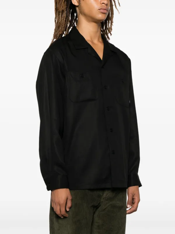 WTAPS キャンプカラー シャツ | ブラック | FARFETCH JP