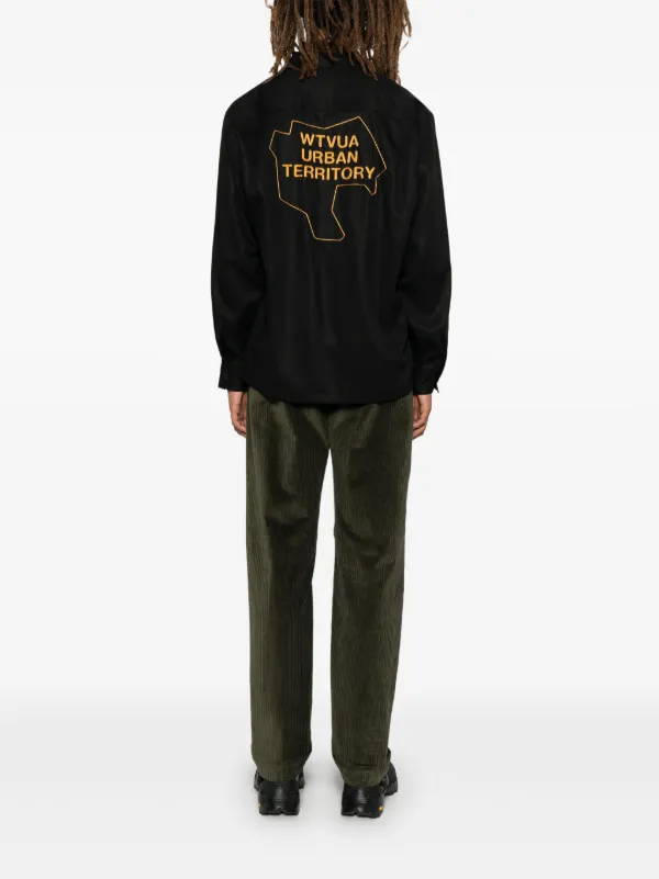 WTAPS キャンプカラー シャツ | ブラック | FARFETCH JP