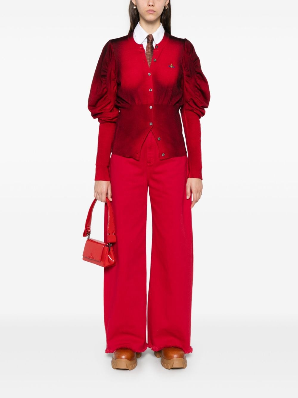 Shop Vivienne Westwood Eli Cardigan In Red