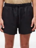 Osklen drawstring-waist linen shorts - Black