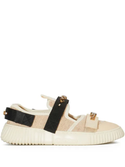 Osklen crystal-embellished mesh sneakers