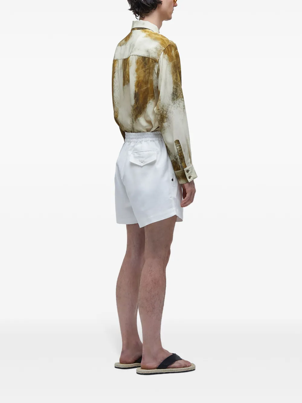 Osklen Bermuda shorts met ringlets Wit