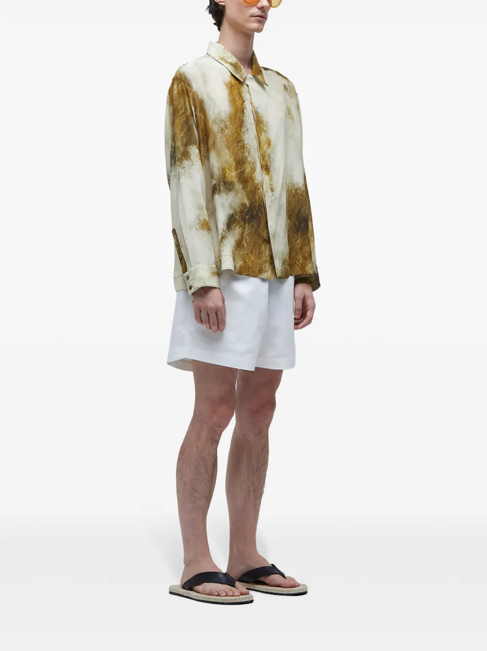 Osklen Bermuda shorts met ringlets Wit