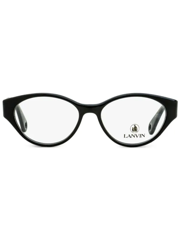 LANVIN オーバルフレームメガネ 【関税込】 Lanvin オーバル眼鏡フレーム | ブラック | FARFETCH JP