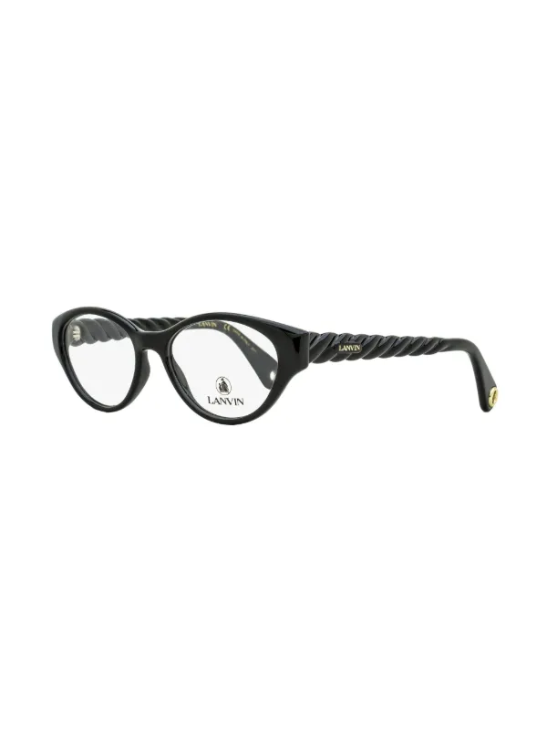 LANVIN オーバルフレームメガネ 【関税込】 Lanvin オーバル眼鏡フレーム | ブラック | FARFETCH JP