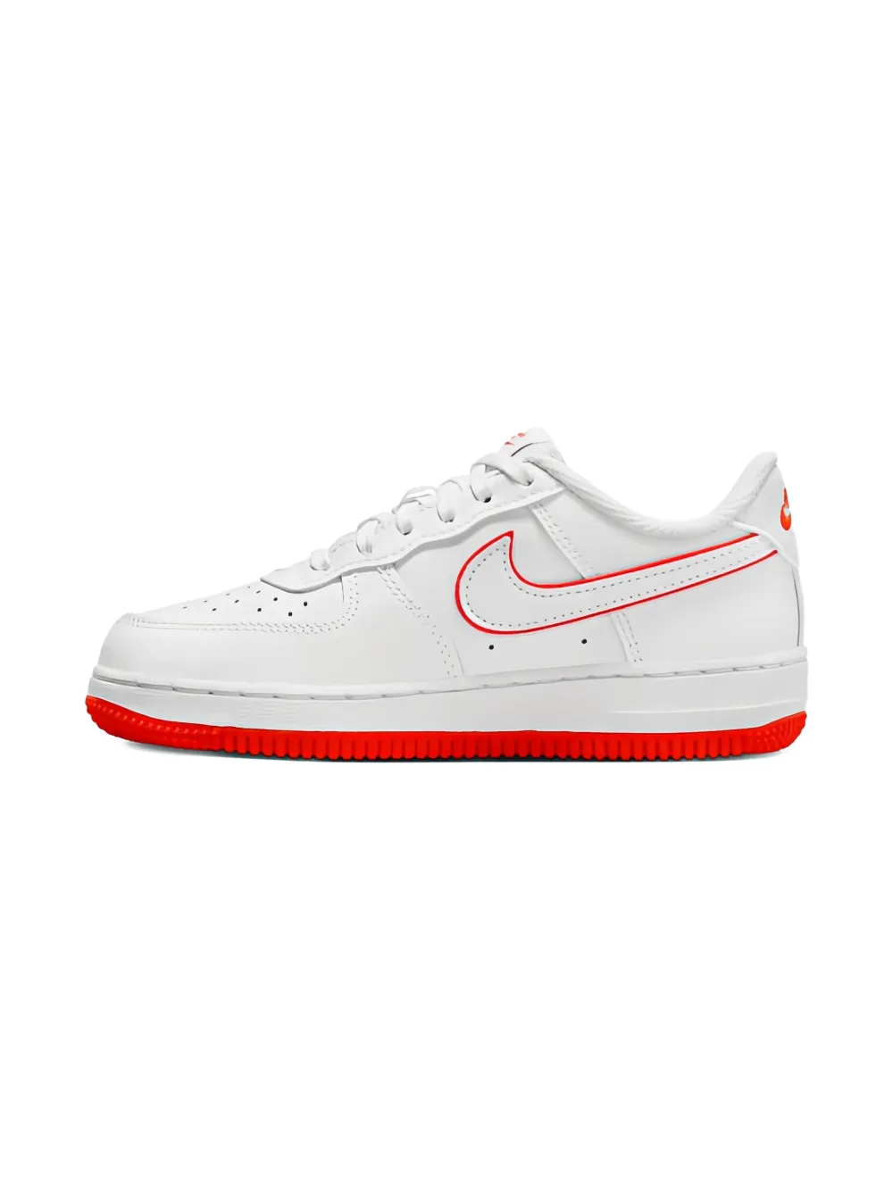 Nike Kids Air Force 1 Low "Red" sneakers - ホワイト Nike Kids Air Force 1 Low "Red" sneakers - ホワイト