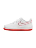 Nike Kids Air Force 1 Low ""Red"" sneakers - White