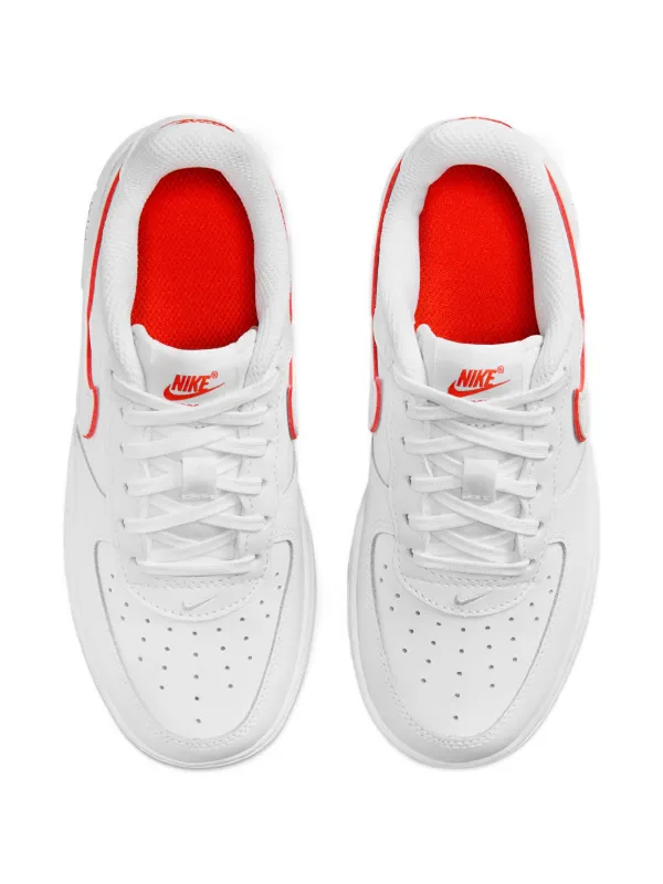 Nike Kids Baskets Air Force Low 'Red' Blanc FARFETCH DZ