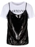 Armani Exchange sequin-embellished t-shirt - White