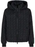 Armani Exchange jacquard pattern hooded jacket - Black