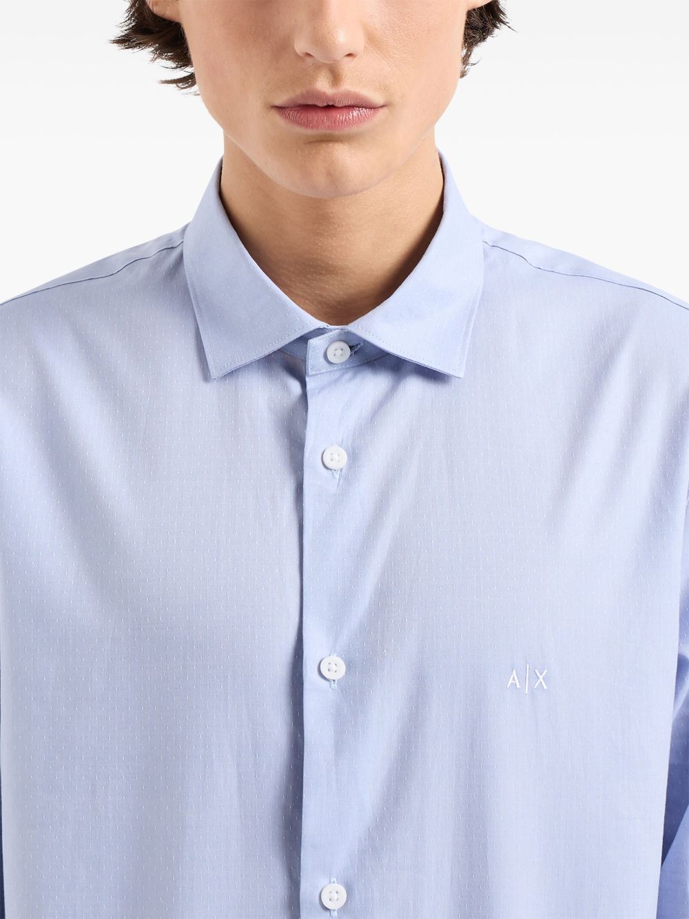 Armani Exchange logo-embroidered shirt Men