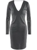 Armani Exchange open-back v-neck dress - Silver