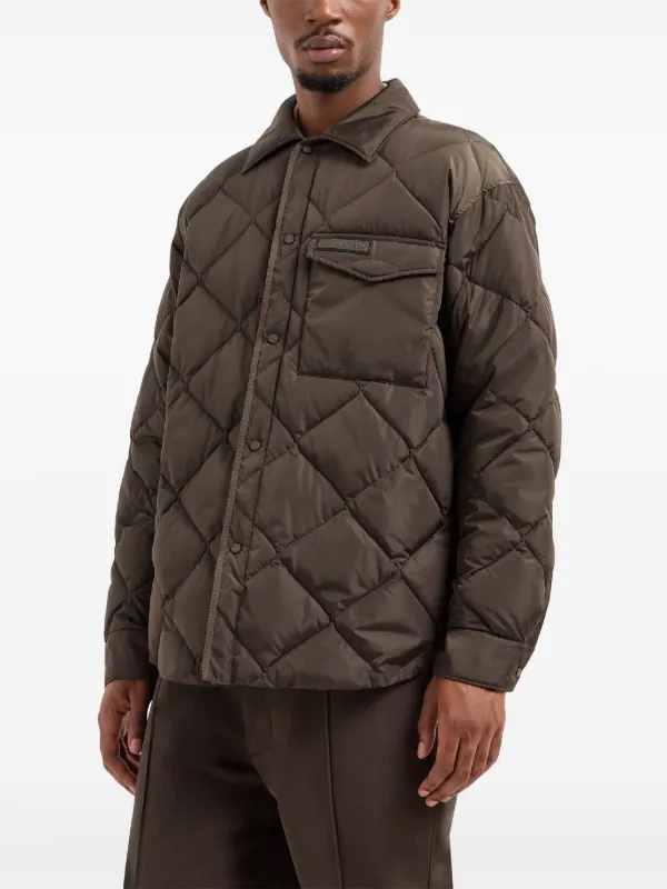Armani Exchange Quilted Jacket Green FARFETCH OM
