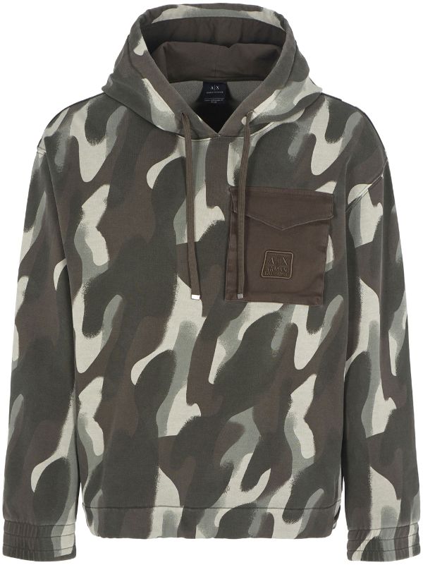 Fashion armani camo hoodie