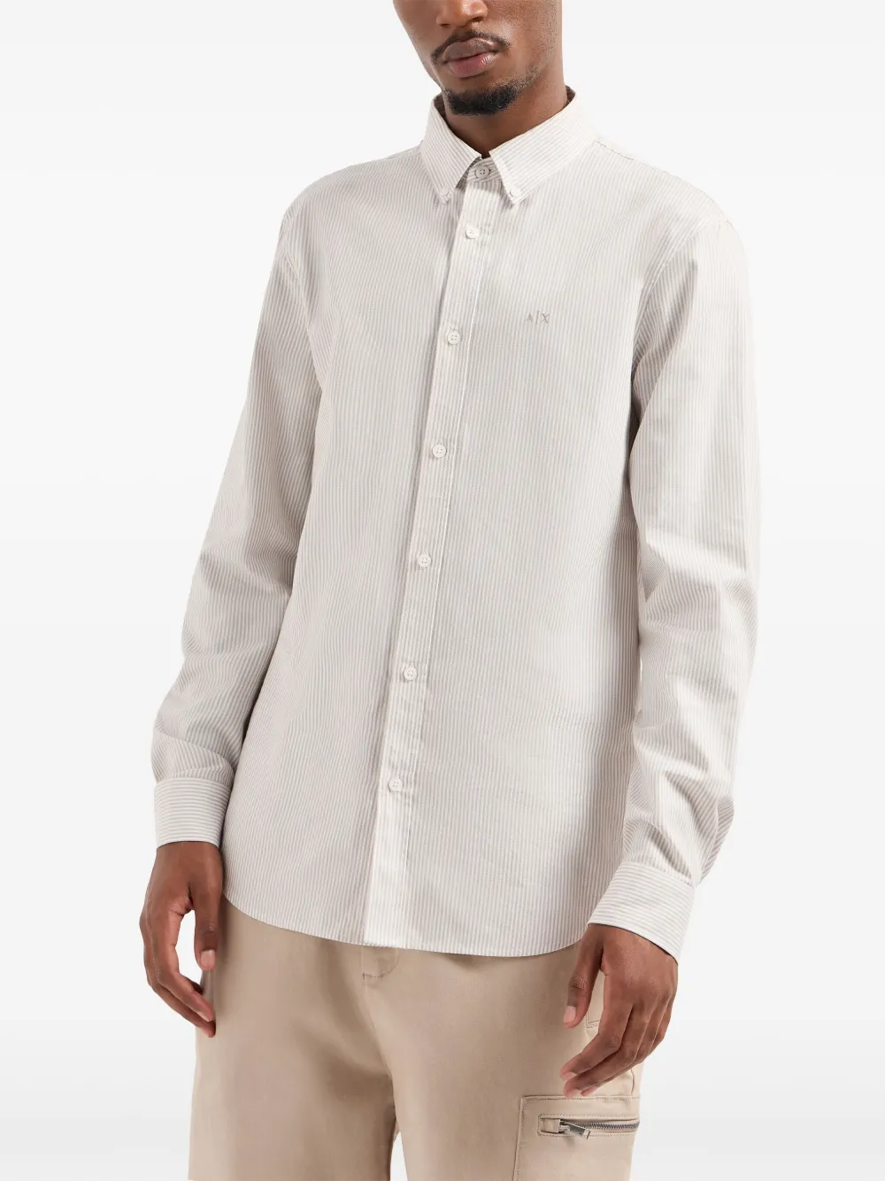 Cheap Armani Exchange logo-embroidered shirt Men