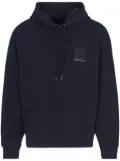 Armani Exchange logo-patch hoodie - Blue