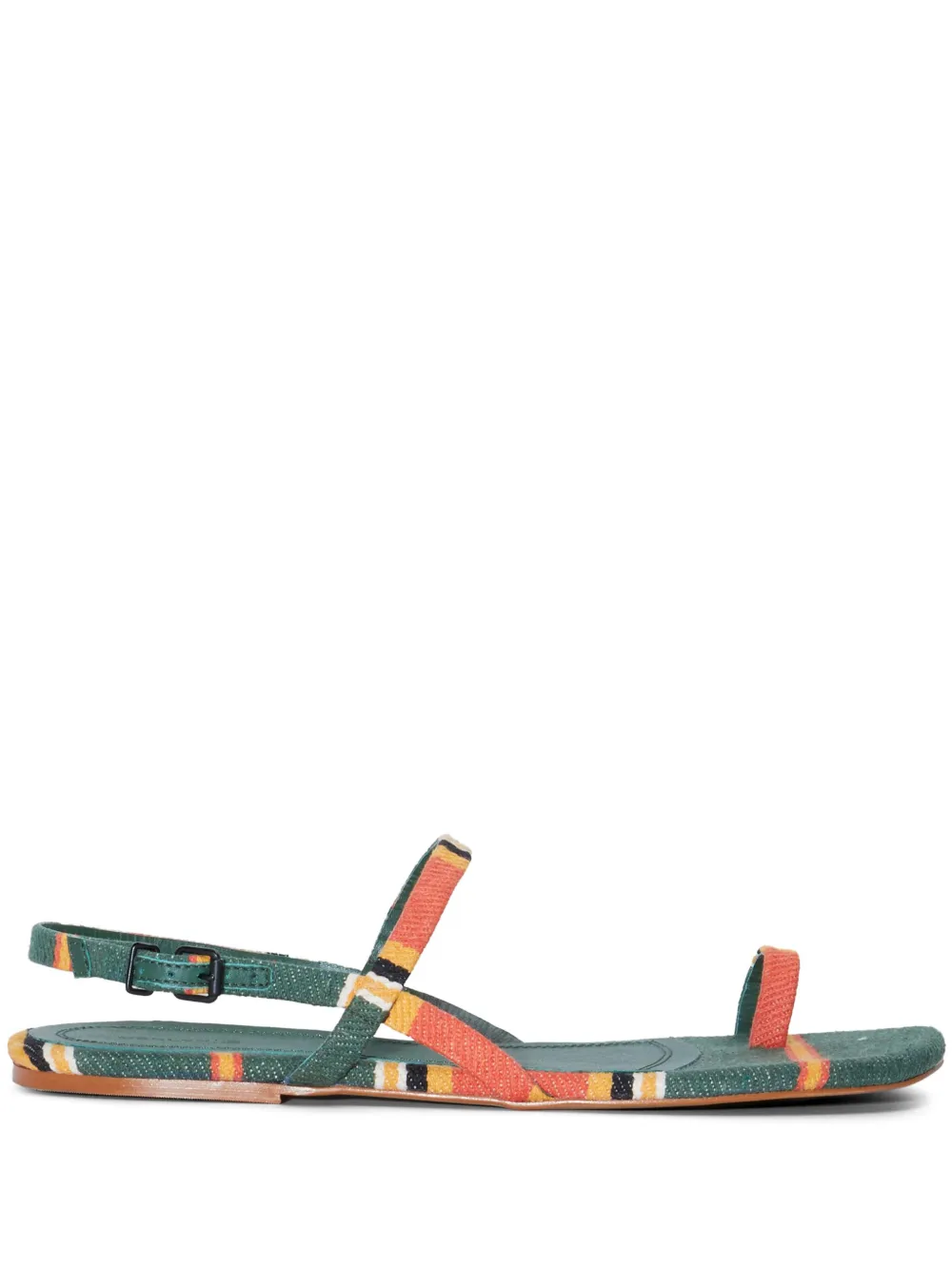 Osklen Gestreepte canvas sandalen Groen